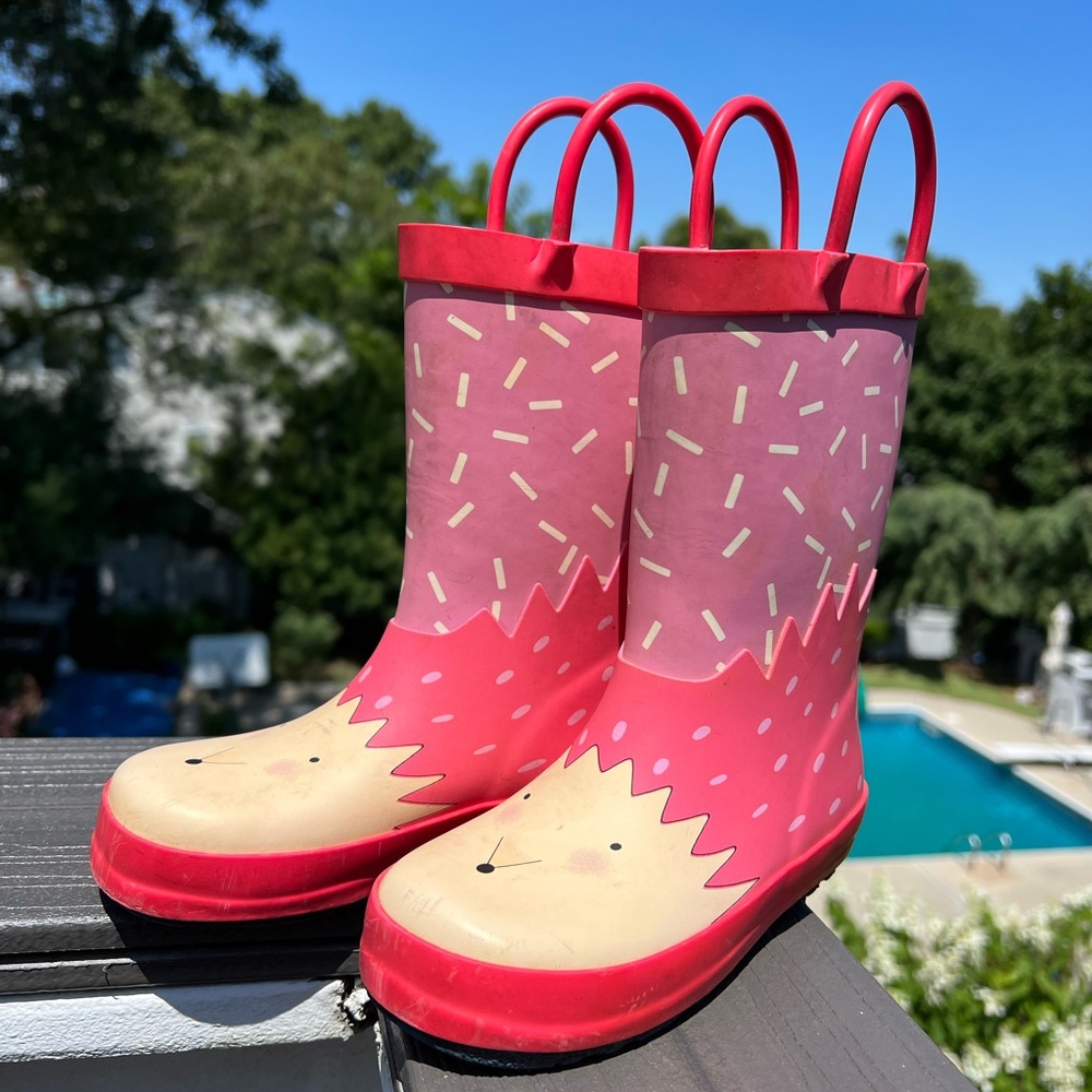 Cat and Jack Girl Rainboots size 9c pink